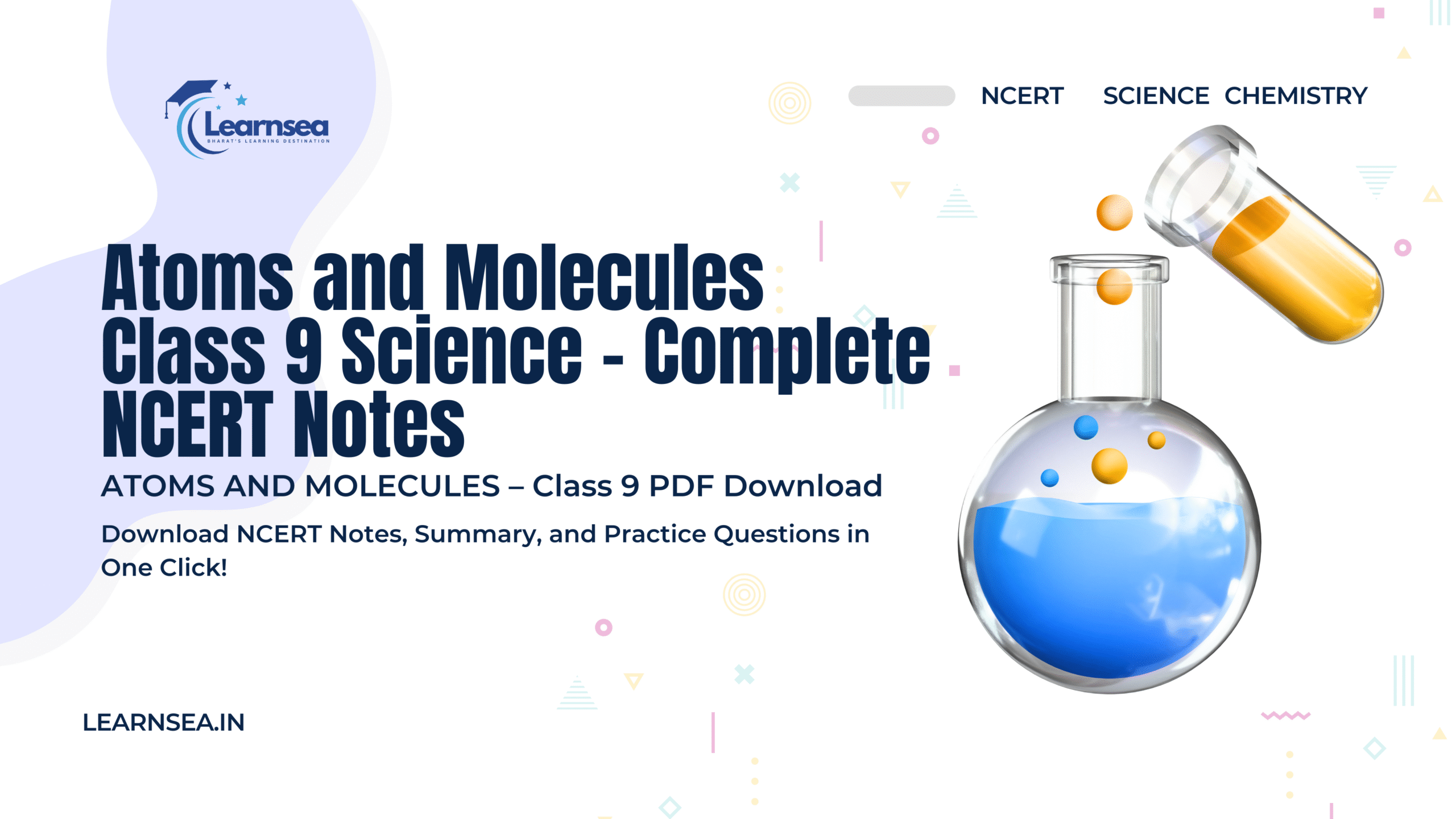 Atoms and Molecules notes cover image for Class 9 NCERT science chapter