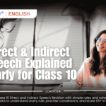 Illustration of a student learning Direct and Indirect Speech for Class 10