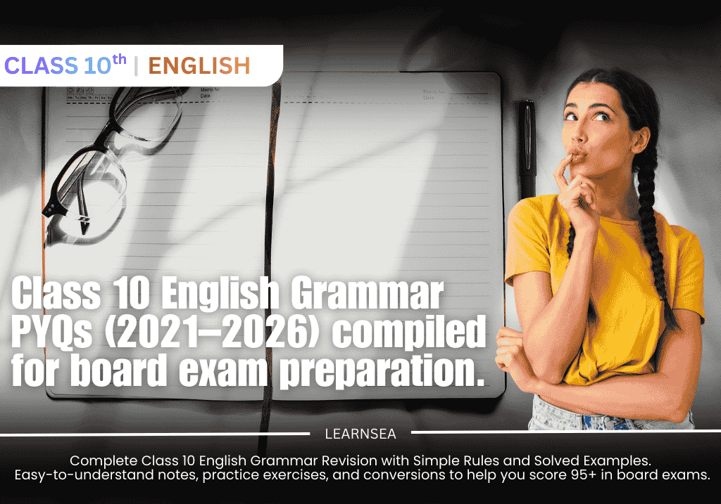 Complete Class 10 English Grammar Revision with Simple Rules and Solved Examples banner