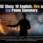 Man standing between fire and ice Fire and Ice poem by Robert Frost