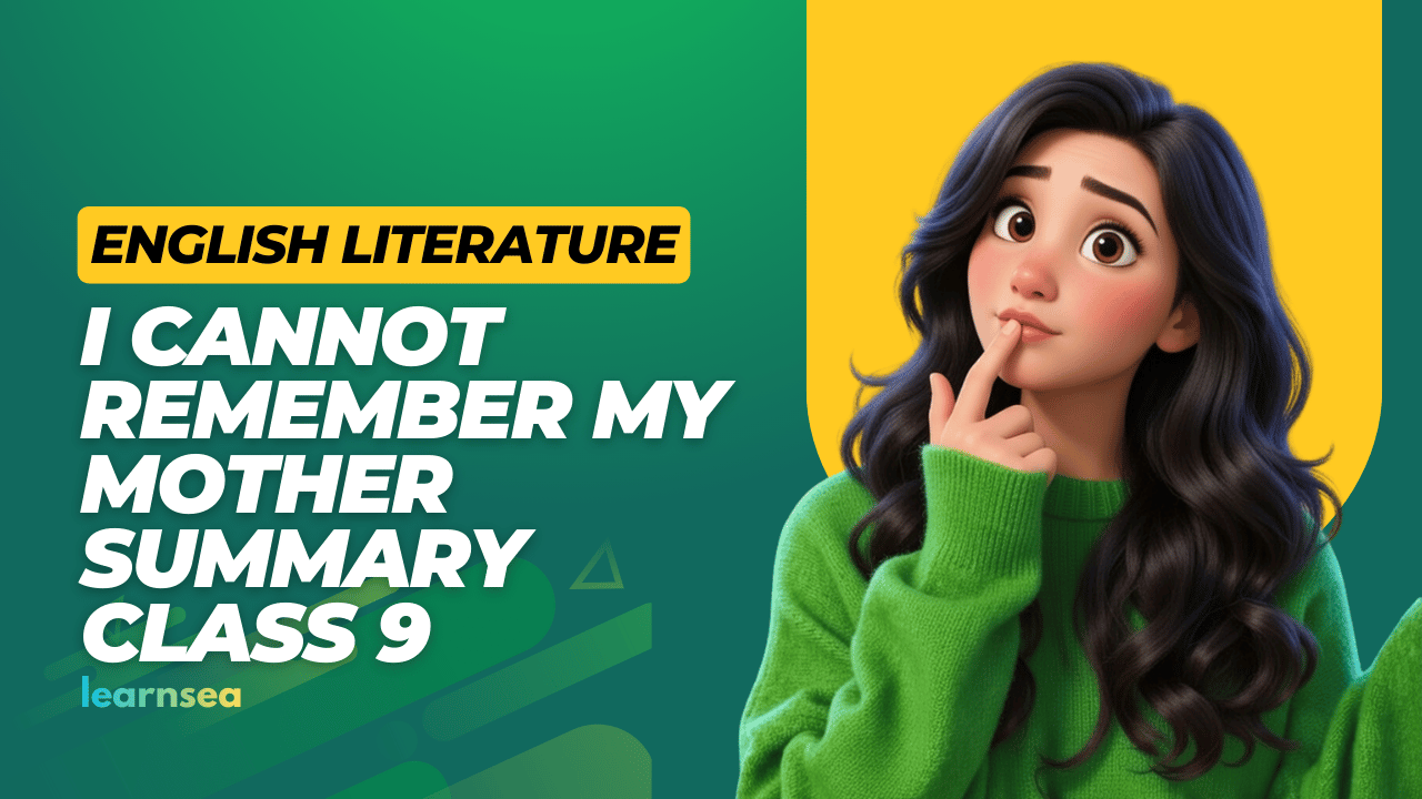 Short Summary of I Cannot Remember My Mother Poem banner